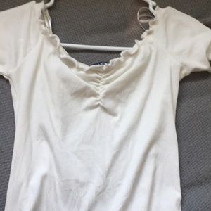 OFF THE SHOULDER FASHION NOVA WHITE TOP